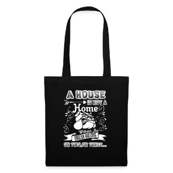 English Bulldog Home Without English Bulldog - Tote Bag - black - Front
