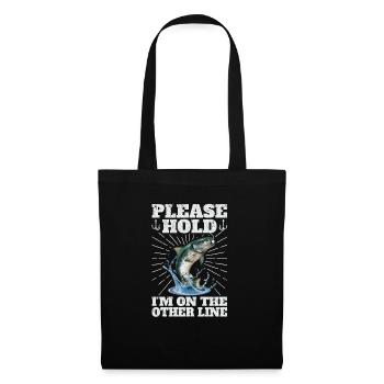 Please Hold I'm On The Other Line Fish Hook Fish - Tote Bag - black - Front