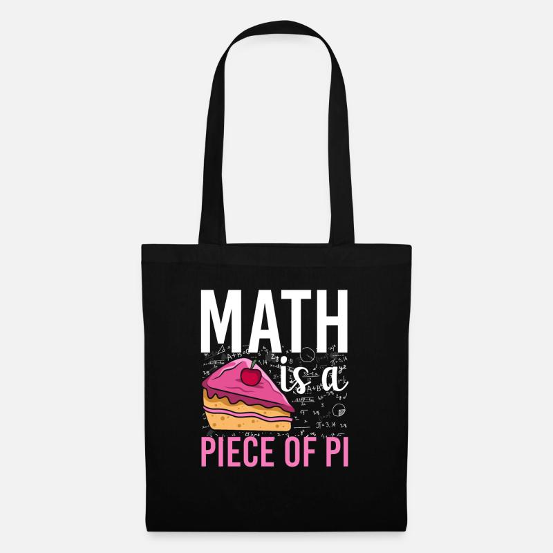 Math Is A Piece Of Pi - Stoffbeutel - Schwarz