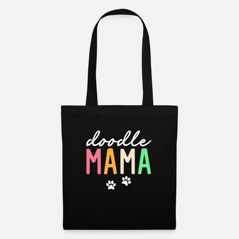 Frauen Doodle Mama Labradoodle Goldendoodle - Stoffbeutel - Schwarz