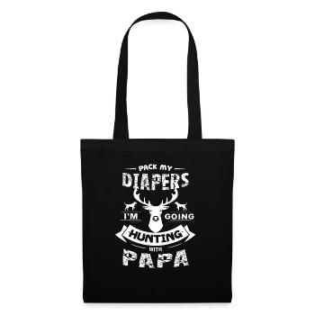 Father's Day Going Hunting With Papa - Tote Bag - black - Front