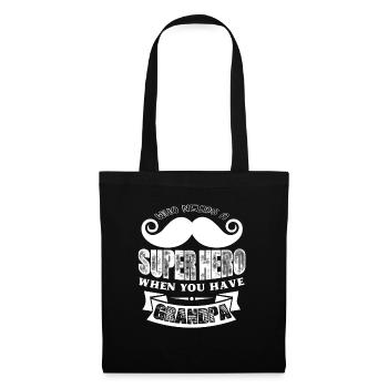 Father's Day Grandpa Superhero - Tote Bag - black - Front