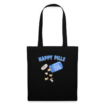 Happy Pills Exotic Shorthair Cat Funny Kitten Love - Sac en tissu - noir - Devant