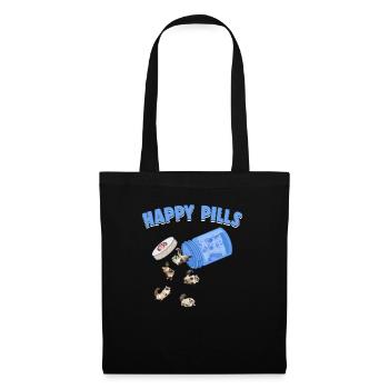 Happy Pills Ragdoll Cat Drôle Chaton Amant Félin - Sac en tissu - noir - Devant