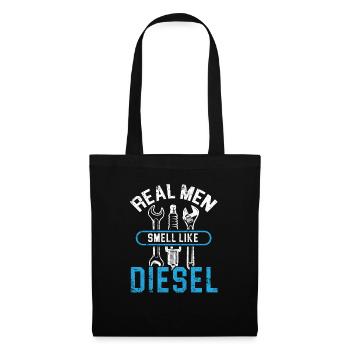 Les vrais hommes sentent comme un mécanicien diesel mécanicien automobile - Sac en tissu - noir - Devant