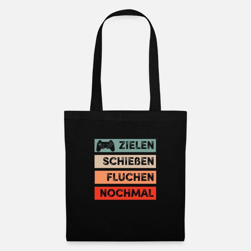 Zocken - Stoffbeutel - Schwarz