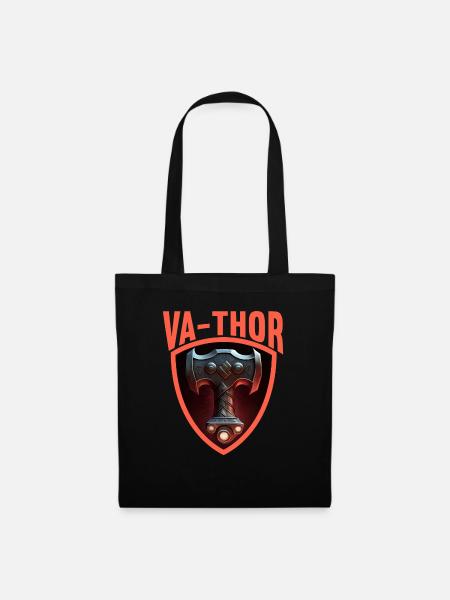 Papa Vathor Va Thor Vatertag Vatertagsgeschenk - Stoffbeutel - Schwarz