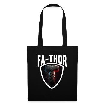 Papa Vathor Va Thor Vatertag Vatertagsgeschenk - Stoffbeutel - Schwarz - Vorne