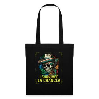 J’ai survécu à la Chancla Mexicaine Pantoufles Sandales - Sac en tissu - noir - Devant