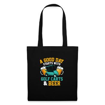 A Good Day Starts With Golf Carts & Beer Golfing P - Tote Bag - black - Front