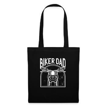 Motard Papa Moto Drôle Papa Papa Papa - Sac en tissu - noir - Devant