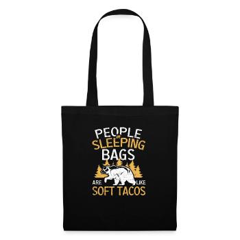 Les gens dans les sacs de couchage sont comme des tacos mous à - Sac en tissu - noir - Devant