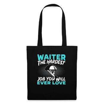 Serveur Serveuse Barman Mixologue Barman - Sac en tissu - noir - Devant