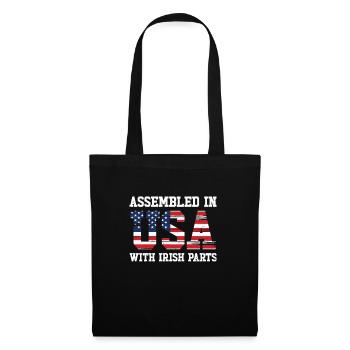 Né en Irlande Irlande États-Unis - Sac en tissu - noir - Devant