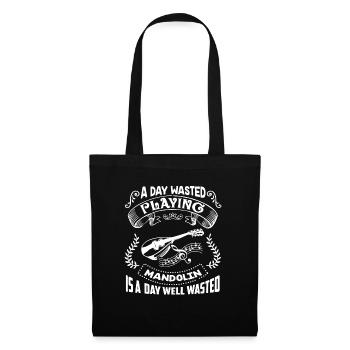 Mandolin A Day Playing Mandolin - Tote Bag - black - Front