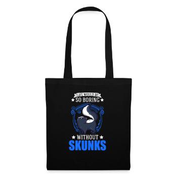 Cadeau Skunk - Sac en tissu - noir - Devant
