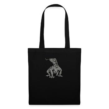 Komodowaran I Komododrache Motiv für Reptilien - Stoffbeutel - Schwarz - Vorne