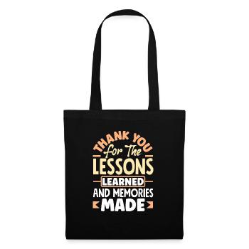 Merci pour les leçons apprises et les souvenirs - Sac en tissu - noir - Devant