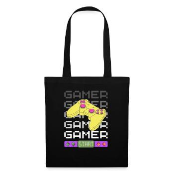 Gamer times Five with 80's vibe - Tote Bag - black - Front