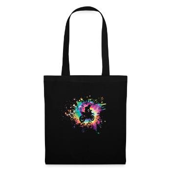 Tie dye Motocross Dirt Bike - Tote Bag - black - Front