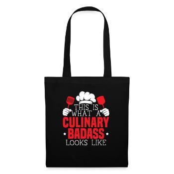 Culinaire Gangster Chef Pâtissier Cuisine Culinaire - Sac en tissu - noir - Devant