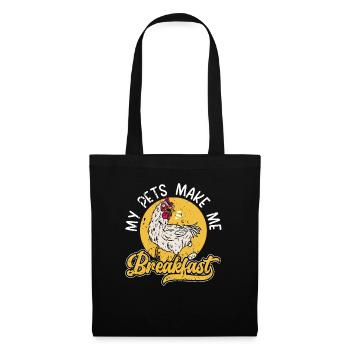 Éleveur de poulet Chuchoteur de poulet Animal de ferme - Sac en tissu - noir - Devant