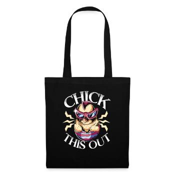 Éleveur de poulet Chuchoteur de poulet Animal de ferme - Sac en tissu - noir - Devant