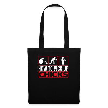 Poulet fermier Poulet Chuchoteur Animal de la ferme - Sac en tissu - noir - Devant