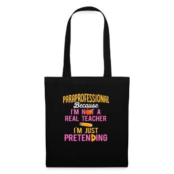 Paraprofessional Teacher Para Educator - Tote Bag - black - Front