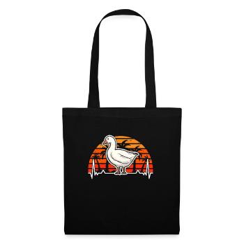 Geese heartbeat Goose breeder goose - Tote Bag - black - Front