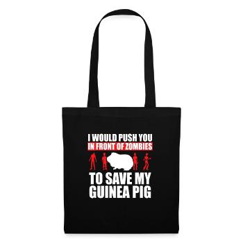 Idée cochon d’Inde, Save My Pet Guinea Pig - Sac en tissu - noir - Devant