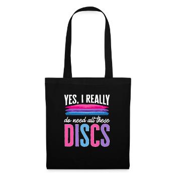 Discgolf Disc Golf Frisbee - Sac en tissu - noir - Devant
