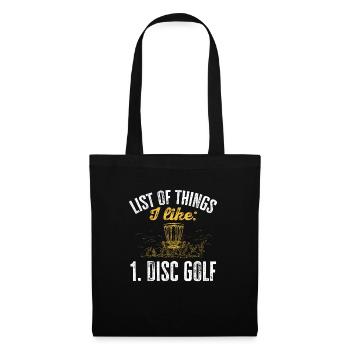 Discgolf Disc Golf Frisbee - Stoffbeutel - Schwarz - Vorne