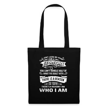 Secretary Don't Judge Secretary - Tote Bag - black - Front