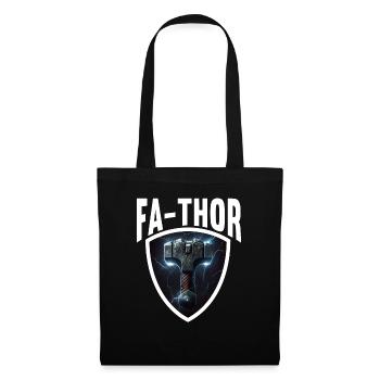 Papa Vathor Va Thor Vatertag Vatertagsgeschenk - Stoffbeutel - Schwarz - Vorne