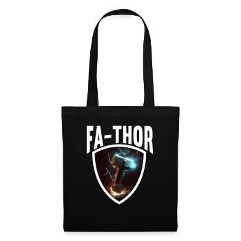 Papa Vathor Va Thor Vatertag Vatertagsgeschenk - Stoffbeutel - Schwarz - Vorne