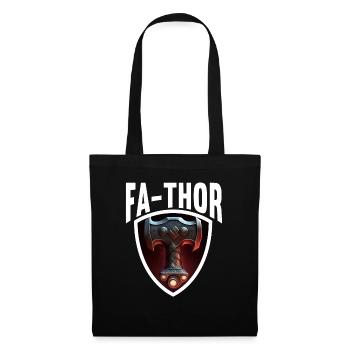 Papa Vathor Va Thor Fête des pères Fête des pères Cadeau de fête des pères - Sac en tissu - noir - Devant