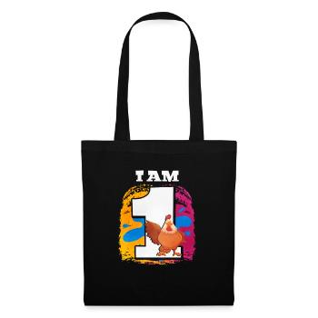 Je suis 1 poulet - Sac en tissu - noir - Devant