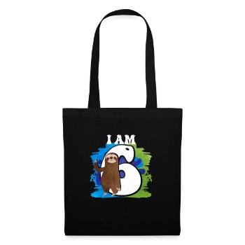 I am 6 sloth - Tote Bag - black - Front