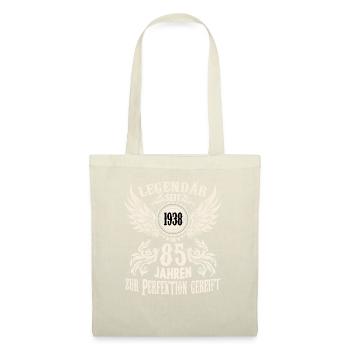 Vintage Geburtstagshirt 85 Jahre Geburtstag Retro - Stoffbeutel - Natur - Vorne