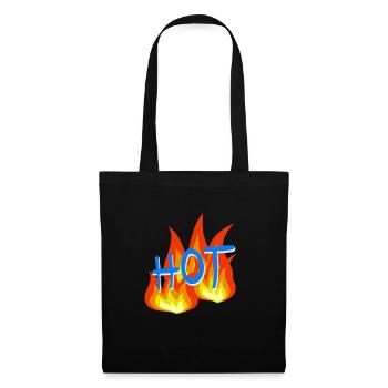 Flammes chaudes - Sac en tissu - noir - Devant