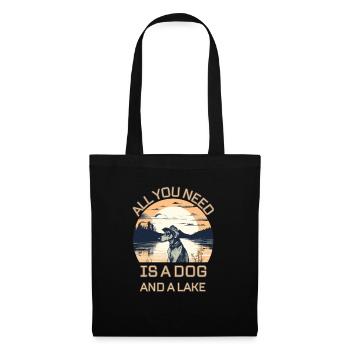 All You Need Is A Dog and A Lake Design - Tote Bag - black - Front