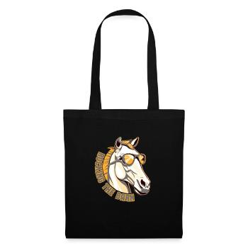 Horse Head with sunglasses - Horse Dad - Tote Bag - black - Front