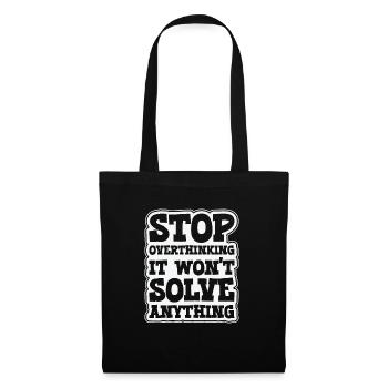 Overthinking Line Art Overthinker Anxiety Drawing - Tote Bag - black - Front