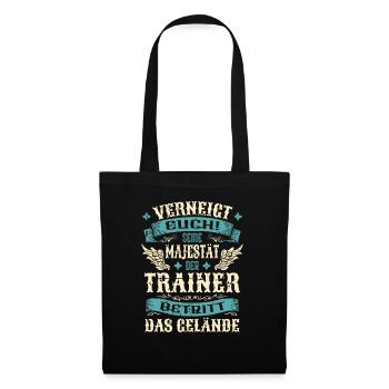 Trainer Geschenk Lustige Sprüche - Stoffbeutel - Schwarz - Vorne