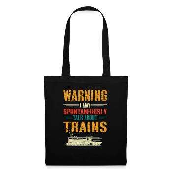 Lokführer Bahn Design I Model Eisenbahn - Stoffbeutel - Schwarz - Vorne