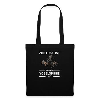 Vogelspinne I Tarantula Terrarium Motiv für - Stoffbeutel - Schwarz - Vorne