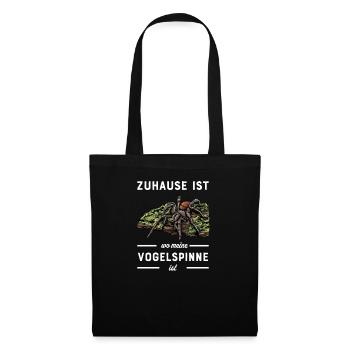 Vogelspinne I Tarantula Terrarium Motiv für - Stoffbeutel - Schwarz - Vorne