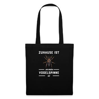 Vogelspinne I Tarantula Terrarium Motiv für - Stoffbeutel - Schwarz - Vorne