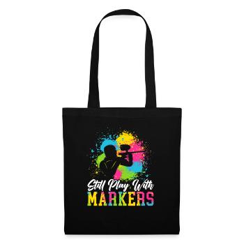 Still Play With Markers Paintball Paintballer - Tote Bag - black - Front